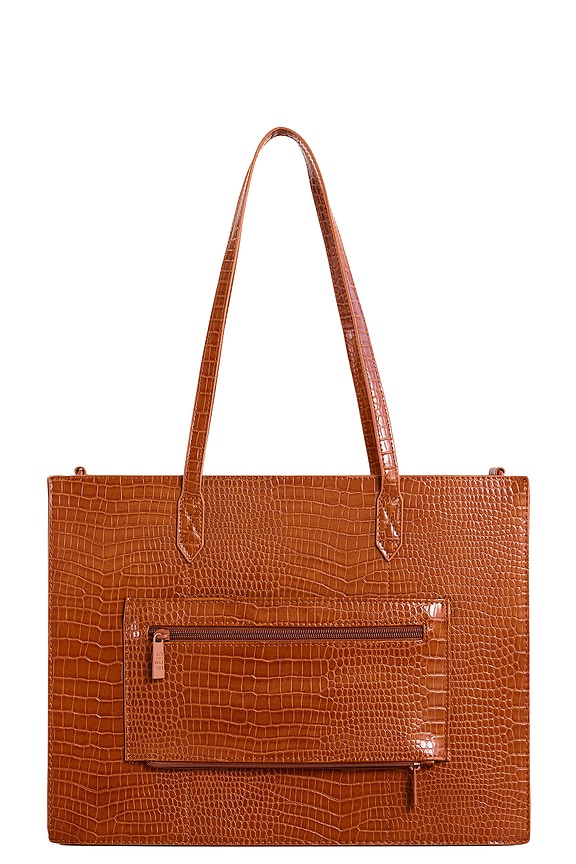 view 2 of 5 The Large Work Tote in Cognac Croc