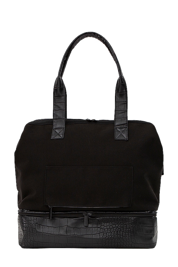 view 2 of 4 Mini Weekend Bag in Black & Croc Trim