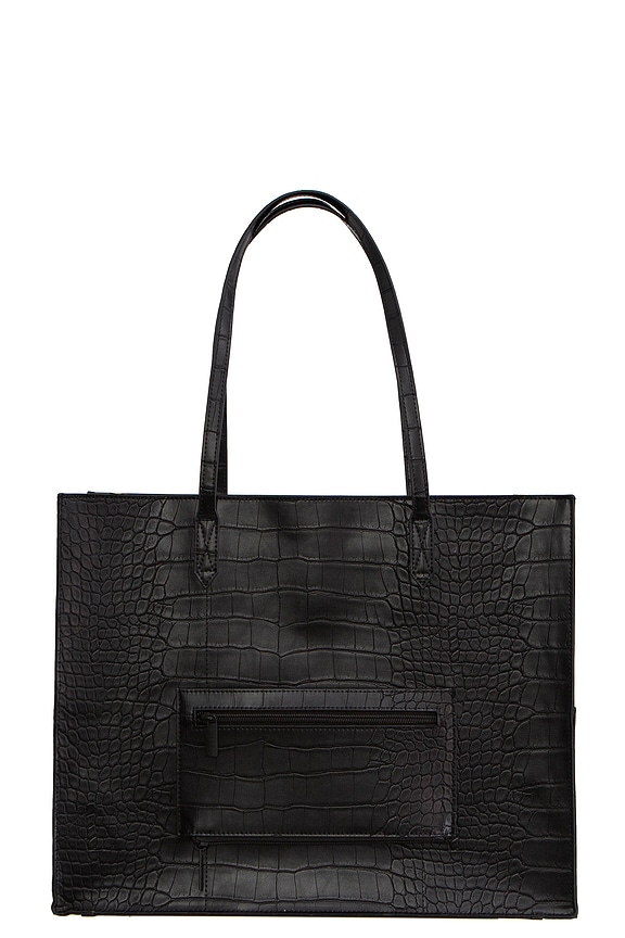 view 2 of 3 The Large Work Tote in Black Croc