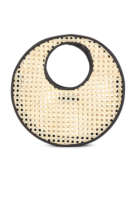 view 1 of 4 Anouk Rattan Top Handle Bag in Black Rattan