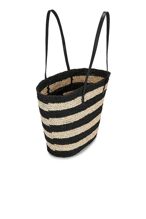 Bembien Bieno Striped Raffia Tote - Thumbnail 5