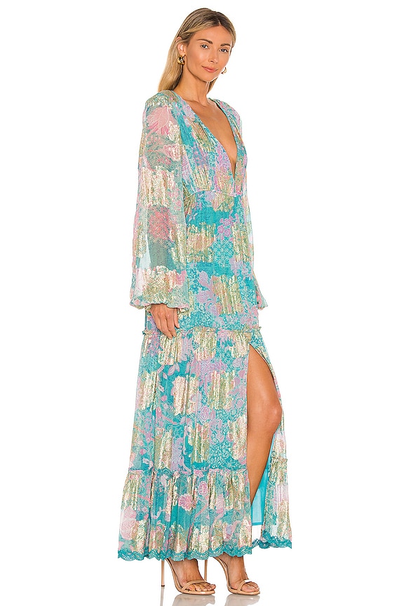 view 2 of 4 Xari Ruched Maxi Dress in Cyan