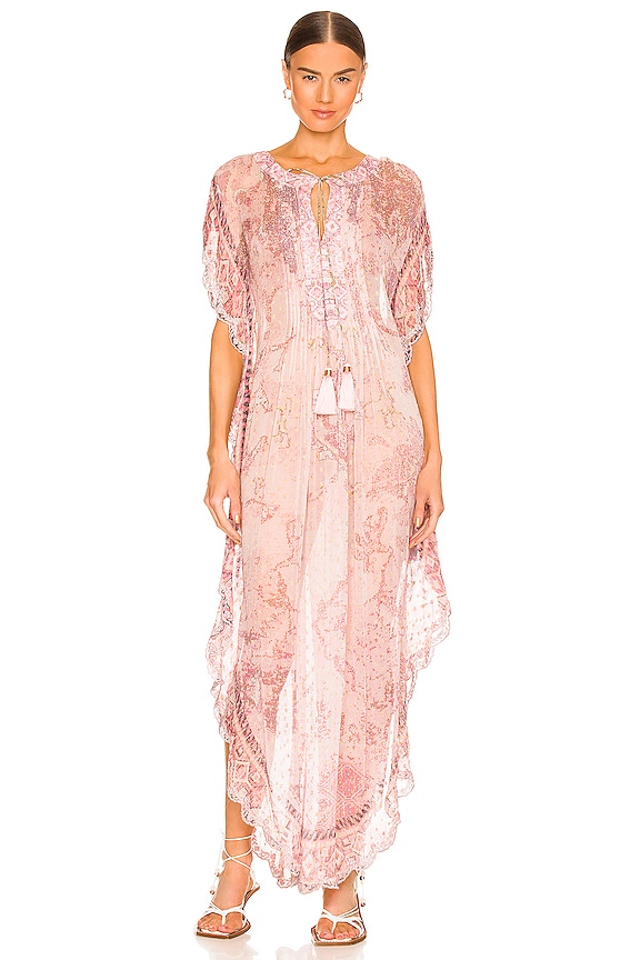view 2 of 5 Maya Caftan in Pink & Lime