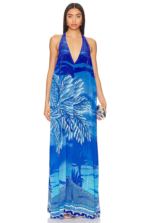 view 2 of 3 МАКСИ ПЛАТЬЕ SOMA in Blue Bemberg