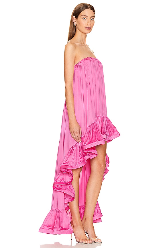 view 2 of 4 ROBE MAXI ASYMÉTRIQUE in Pink
