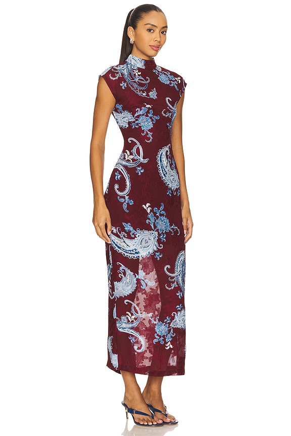 view 2 of 3 Sleeveless Long Dress in Merlot