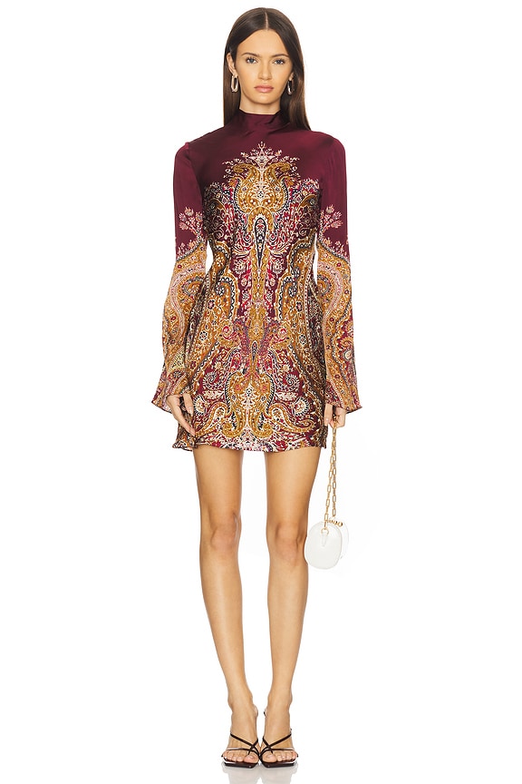 view 1 of 3 Mini Dress in Burgundy