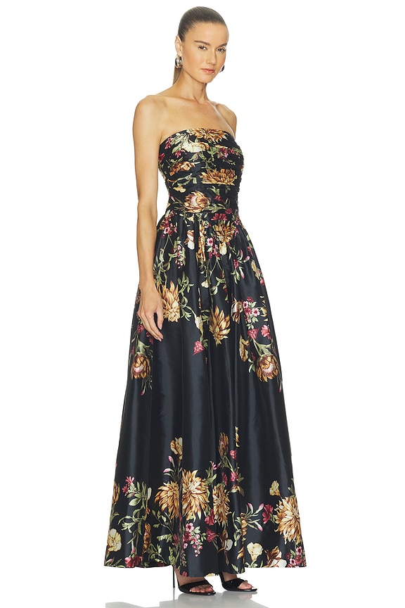 view 2 of 3 Ruched Long Dress in Black