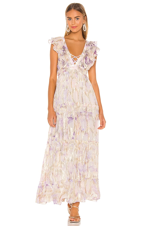 view 1 of 4 ROBE MAXI VIVIR in Peach Lilac