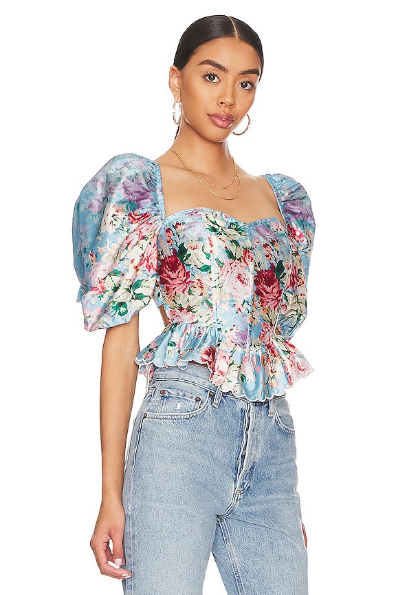 view 2 of 4 SHORT SLEEVE ブラウス in Sky Blue