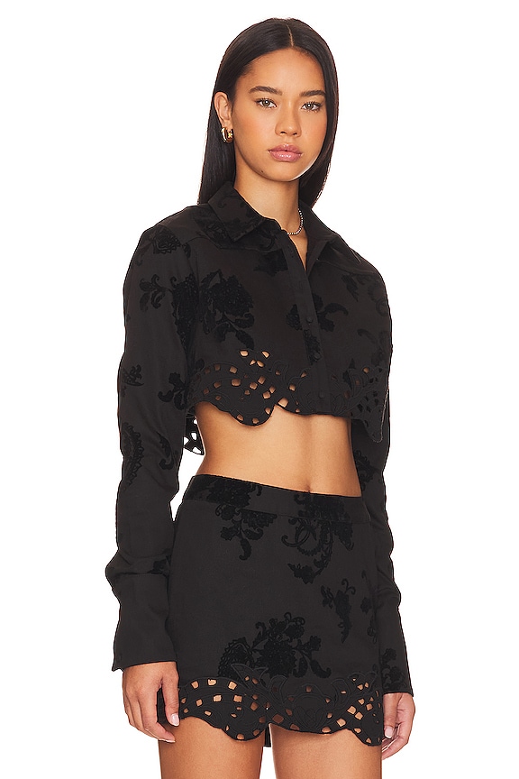 view 2 of 4 CAMISA RECORTADA in Black