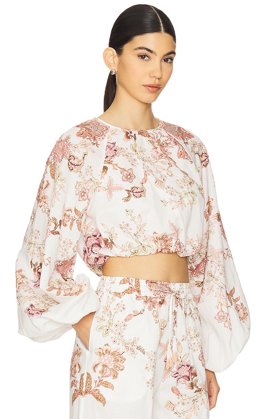 view 2 of 4 버블 옷단 탑 in White