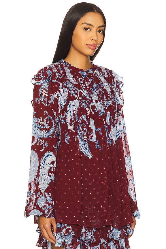 view 2 of 5 ТОП С ДЛИННЫМ РУКАВОМ TOP in Merlot