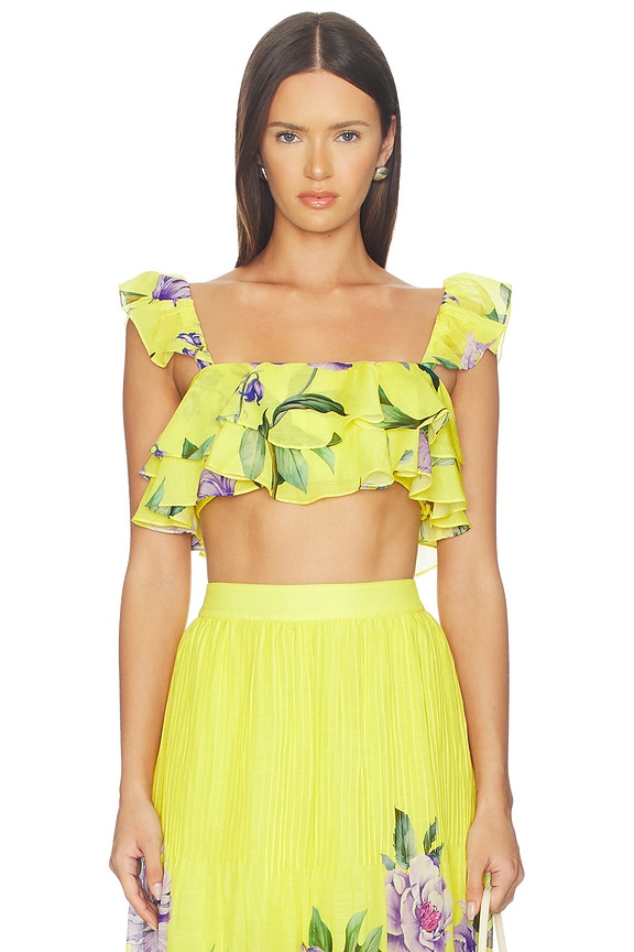view 1 of 4 Ruffle Top in Yellow