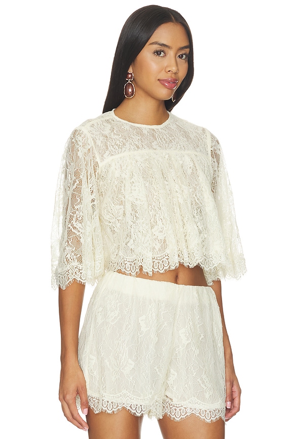 view 2 of 5 Ruffle Top in Eggshell