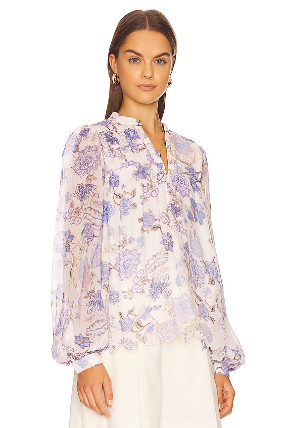 view 2 of 4 BOHO トップ in Iris & White