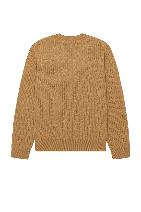 view 2 of 4 CASHMERE CROPPED CABLE 크루 in Camel