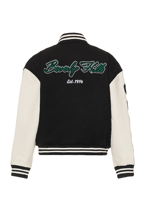 view 2 of 5 Varsity Bomber in Black & White