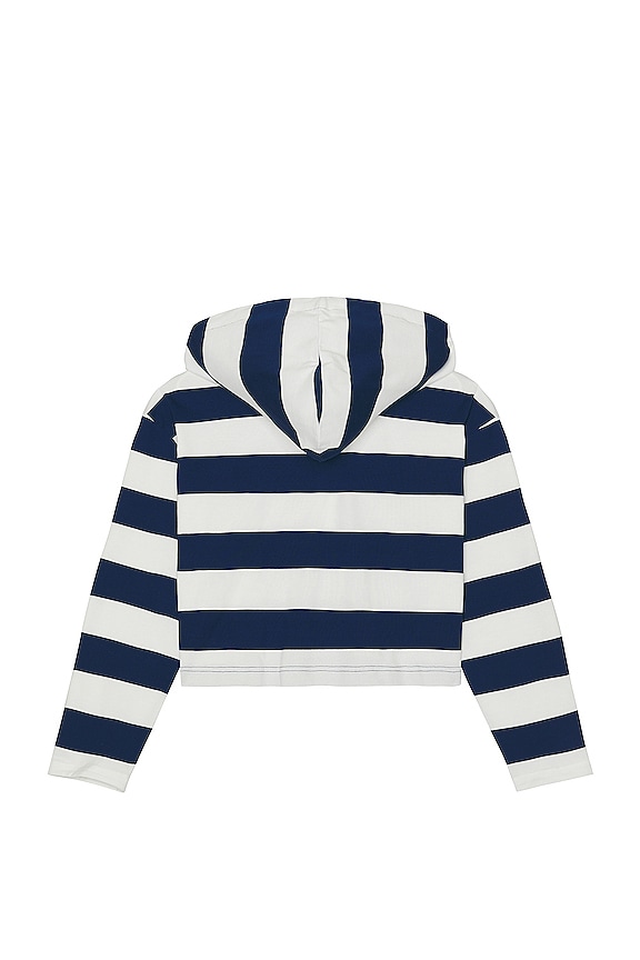 view 2 of 4 OVERSIZED RUGBY 후디 in Navy & White