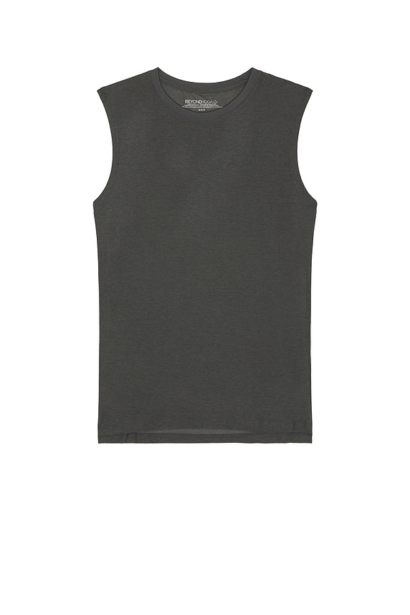 view 1 of 3 Featherweight Freeflo Muscle Tank in True Grey Heather