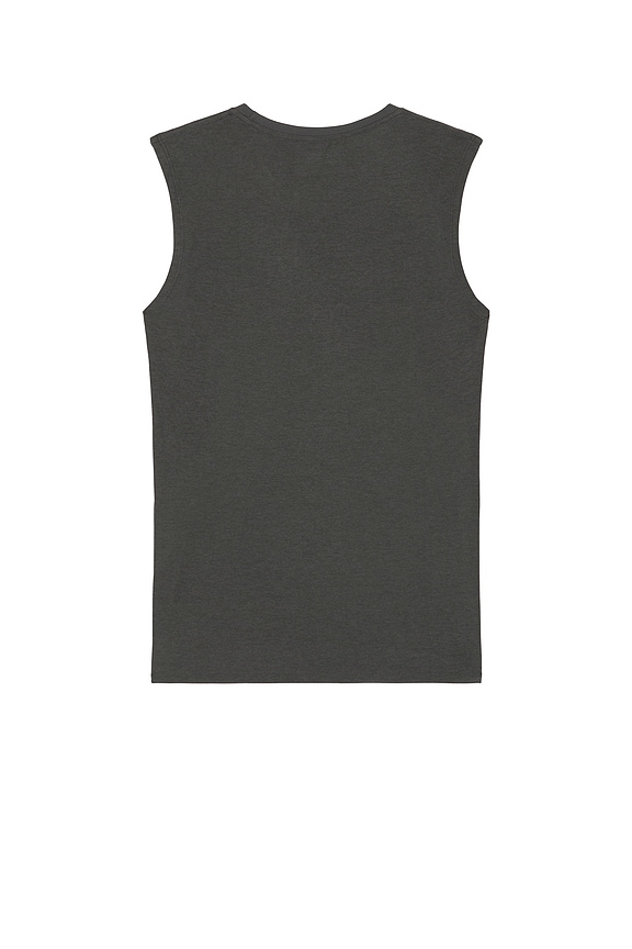 view 2 of 3 Featherweight Freeflo Muscle Tank in True Grey Heather