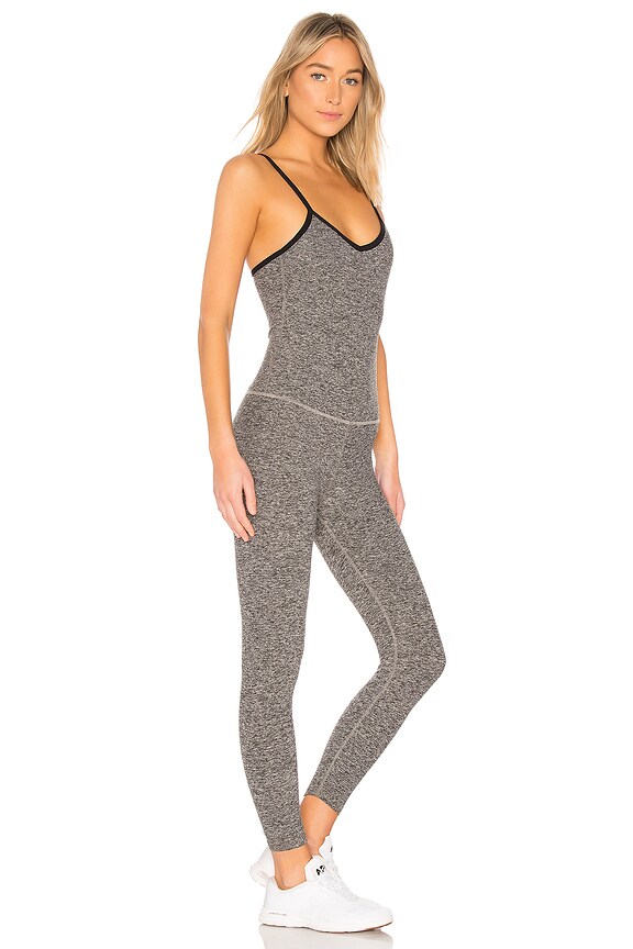 view 2 of 3 Spacedye Elevation Capri Bodysuit in Black & White