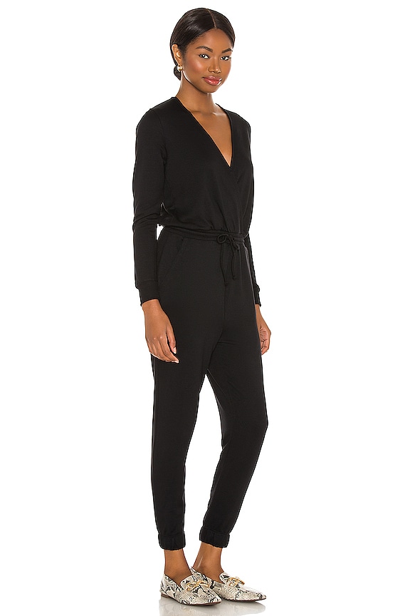 view 2 of 3 Overlapping Jumpsuit in Black