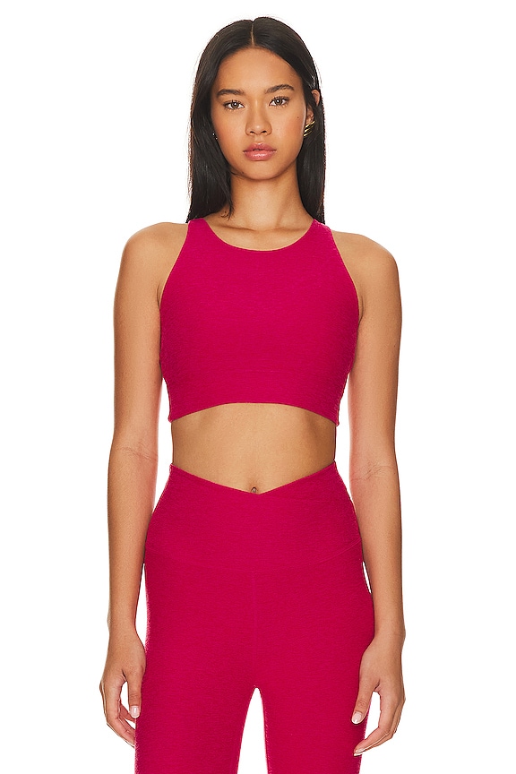 view 2 of 5 Spacedye Enlighten Sports Bra in Cranberry Heather
