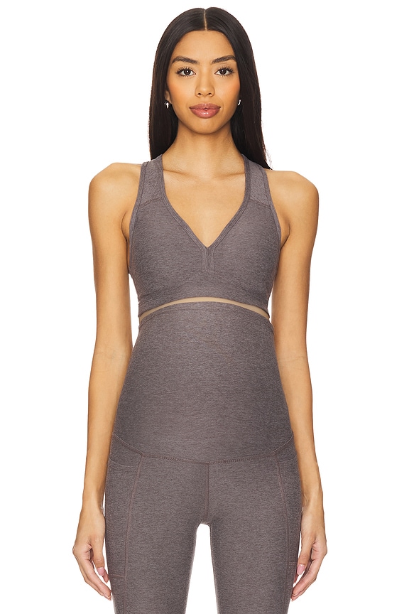 view 2 of 5 Spacedye Lift Your Spirits Bra in Soft Umber Heather