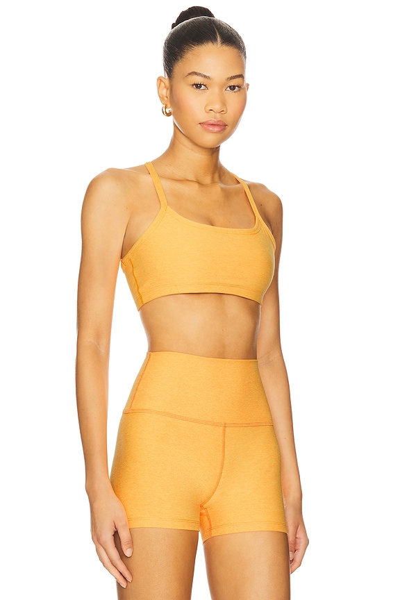 view 2 of 4 Spacedye Slim Racerback Sports Bra in Mango Pop Heather