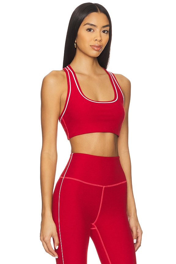 view 2 of 4 Spacedye Ready Sports Bra in Holly Red Heather