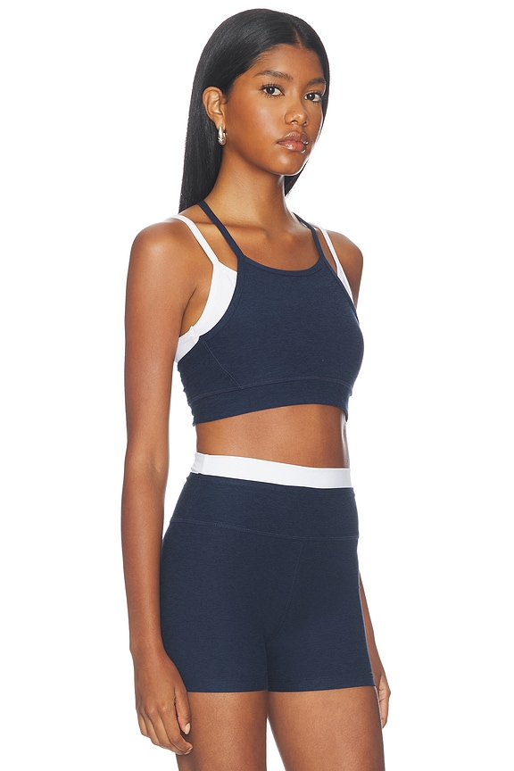 view 2 of 4 SOUTIEN-GORGE DE SPORT SPACE DYE LAYERED in Nocturnal Navy & Cloud White