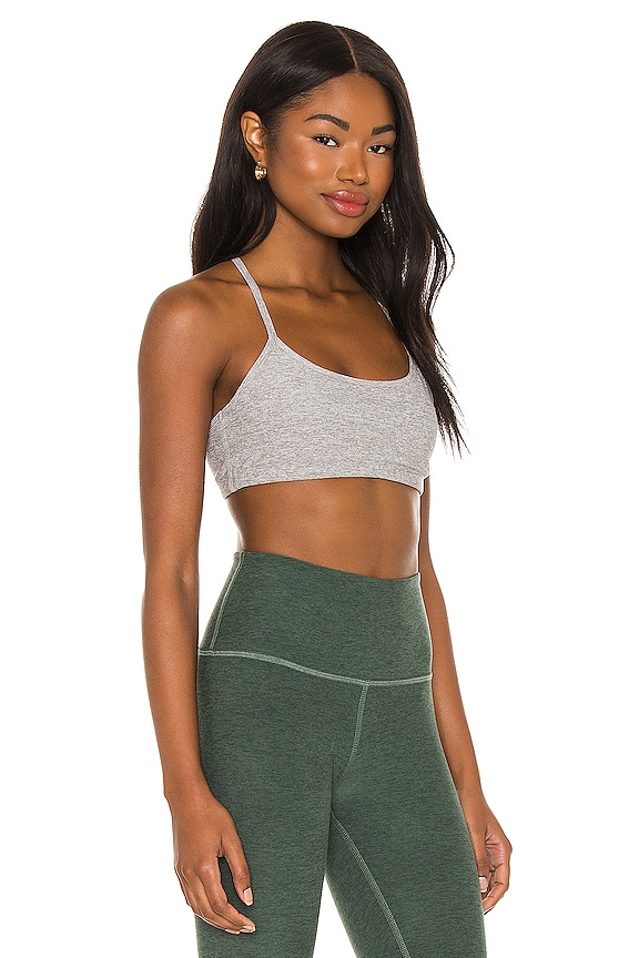 view 2 of 4 Spacedye Slim Racerback Bra in Silver Mist