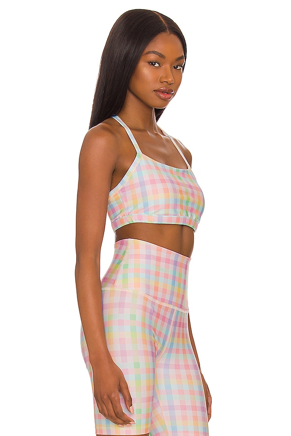view 2 of 4 T-Back Luxe Bra in Pastel Gingham
