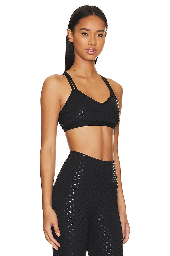 view 2 of 5 SOUTIEN-GORGE DOUBLE BACK in Black Shiny Black Hearts