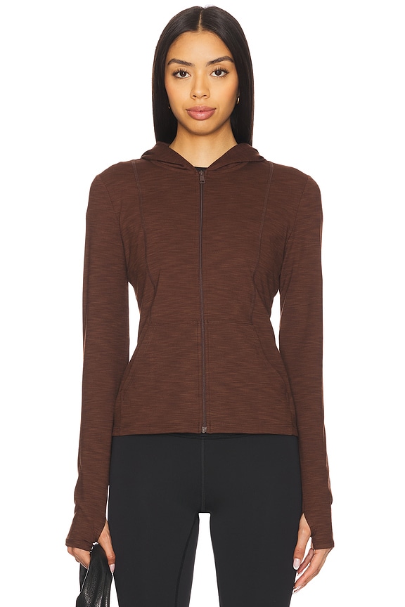 view 2 of 5 SUDADERA MORNING JOG in Espresso Heather Rib