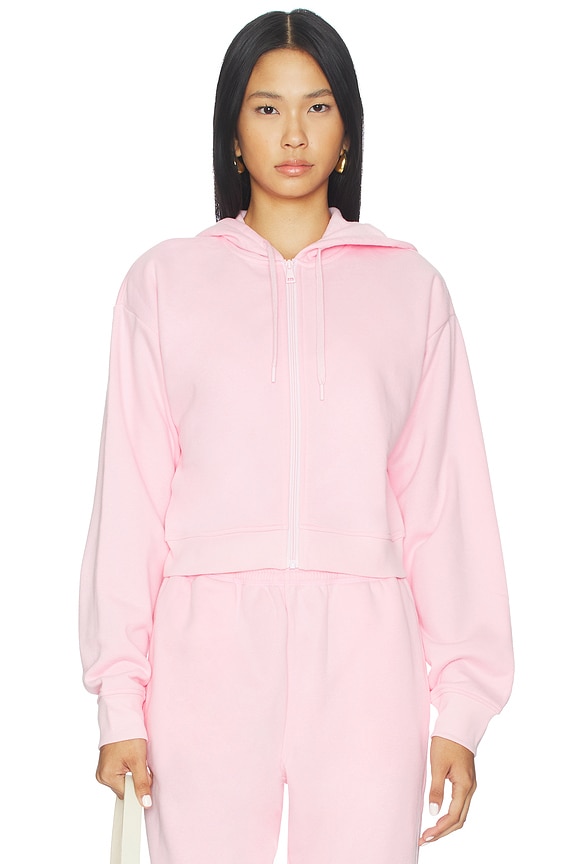 view 2 of 5 Luxefleece Zip Up Hoodie in Frosty Pink
