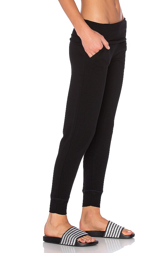 view 2 of 4 Cozy Fleece Foldover Sweatpant in Black
