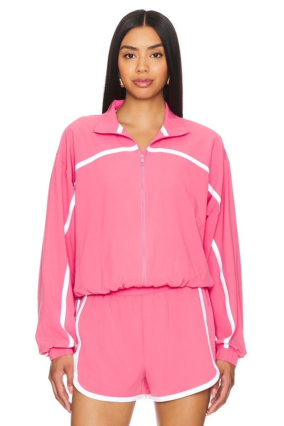 view 2 of 5 Go Retro Jacket in Pink Horizion & True White