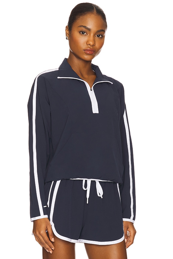 view 2 of 4 JERSEY CON CON CREMALLERA PARCIAL CONTRAST in Nocturnal Navy & True White