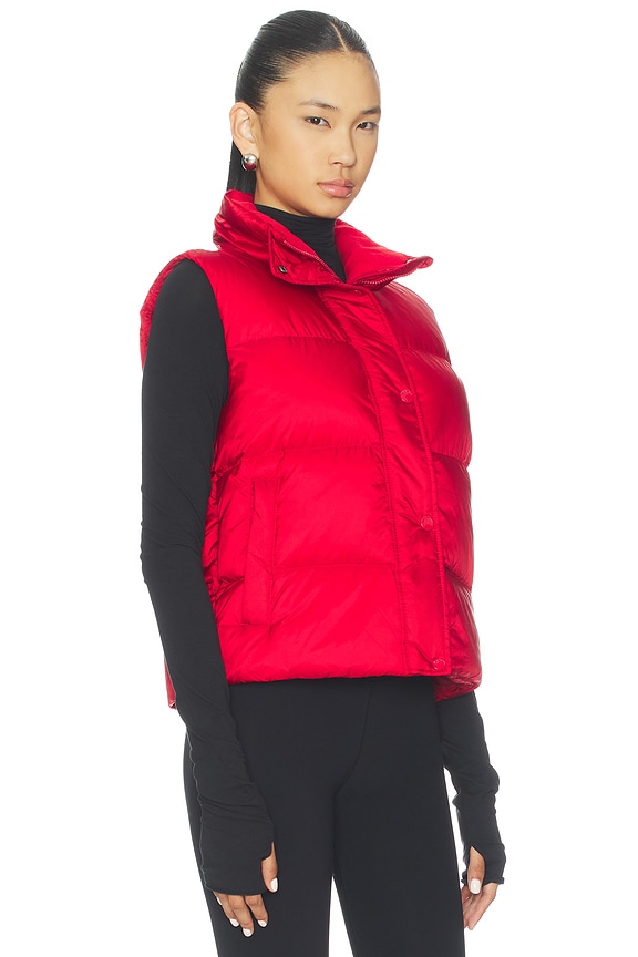 view 2 of 4 Big Cozy Puffer Vest in Holly Red