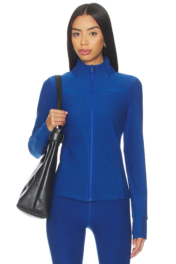 view 2 of 5 CHAQUETA SPACEDYE in Marine Blue Heather