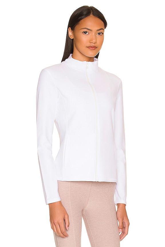 view 2 of 4 Spacedye On The Go Mock Neck Jacket in Cloud White