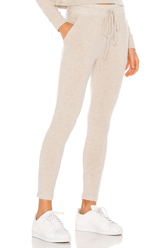 view 2 of 5 Your Line Buttoned Midi Sweatpant in Oatmeal Heather