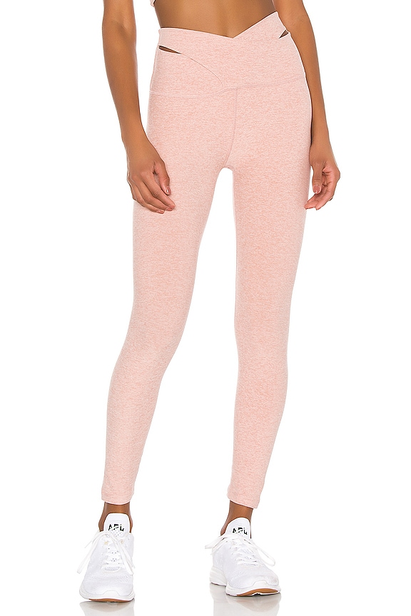 view 1 of 4 Spacedye That's A Wrap High Waisted Midi Legging in Tinted Rose & Pink Quartz