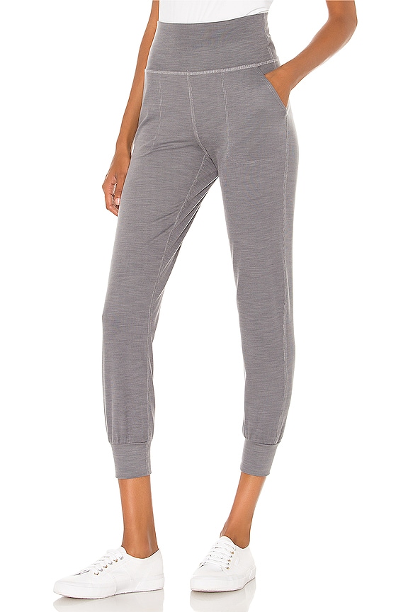 view 1 of 5 Heather Rib Midi Jogger in Gray Heather