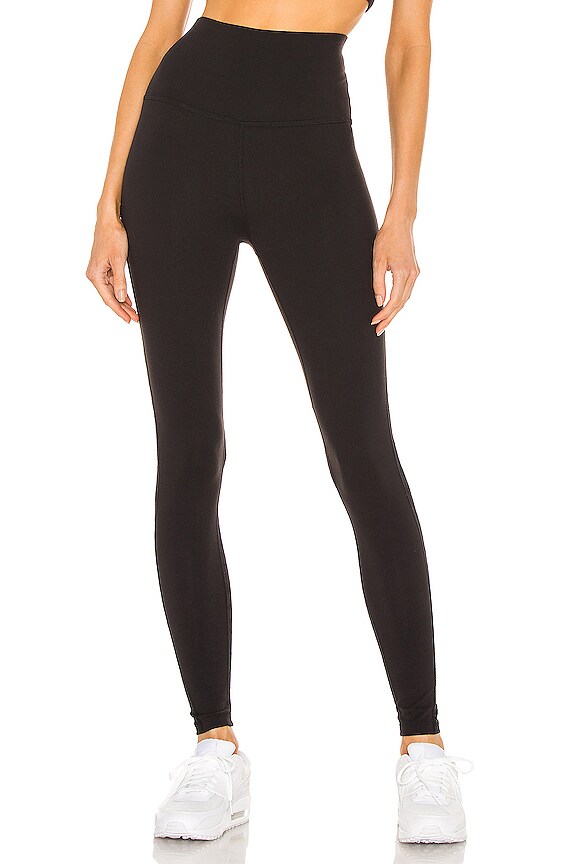 view 2 of 4 Mesh It Up High Waisted Midi Legging in Jet Black
