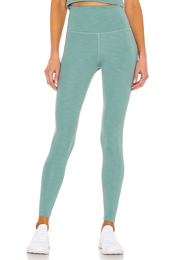 view 1 of 4 High Waisted Midi Legging in Mermaid Green Heather