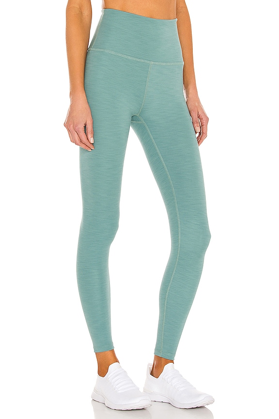 view 2 of 4 High Waisted Midi Legging in Mermaid Green Heather