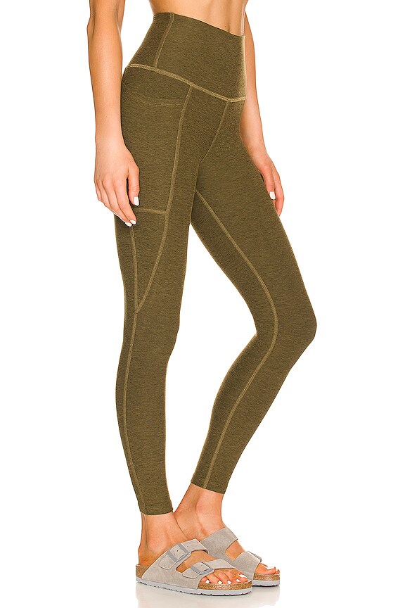 view 2 of 4 OUT OF POCKET 레깅스 in Deep Olive Heather